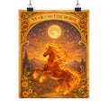 Fire Horse 2026 Matte Poster — Year of the Fire Horse Lunar New Year Art Print